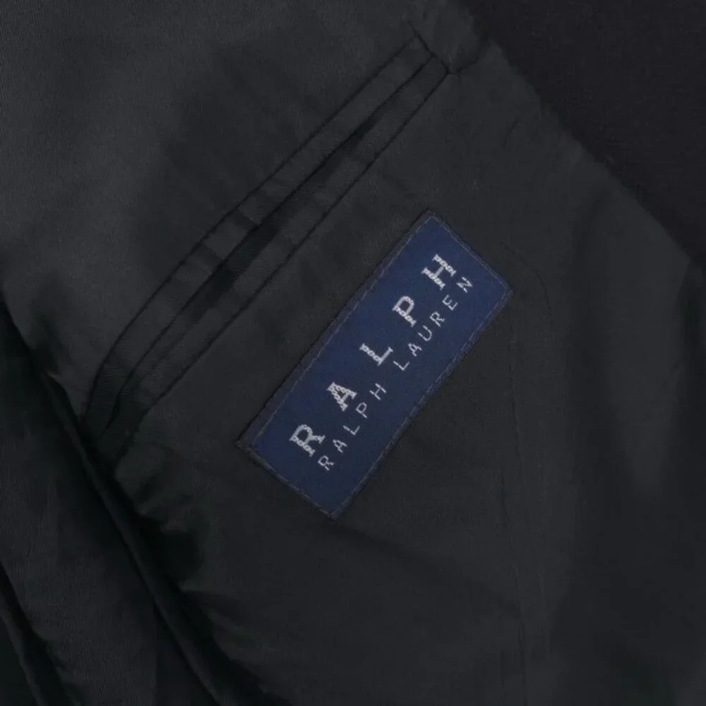 RALPH LAUREN Men's Blazer 42R SILK WOOL Black Suit Jacket Sport Coat CANADA MADE
